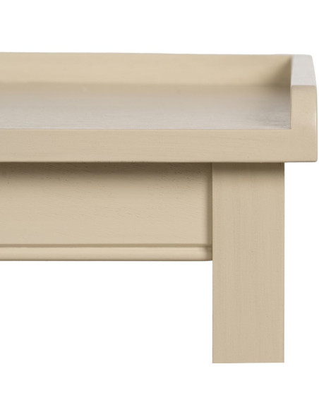 Console moderne Rectangulaire 2 tiroirs 1 étagère en Bois MDF Blanc crème Ronda - 7