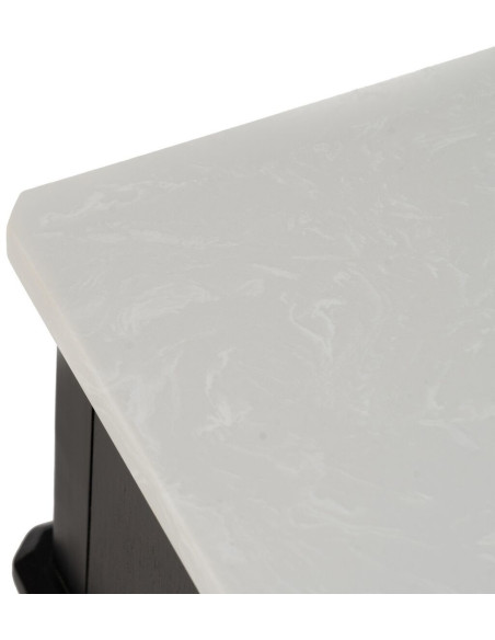 Petit Chevet moderne 1 tiroir en Bois MDF Noir Marbre Blanc Mods - 3