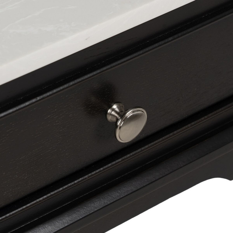 Petit Chevet moderne 1 tiroir en Bois MDF Noir Marbre Blanc Mods - 5