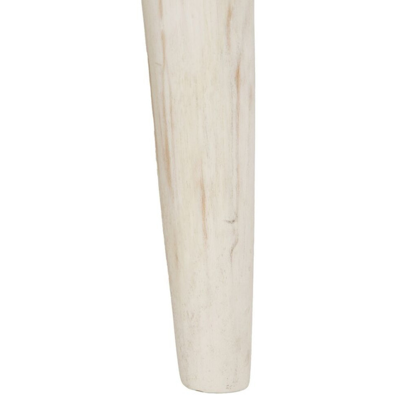 Grande Table basse originale Organique en Bois de suar Blanc crème Naturel Lugo - 7