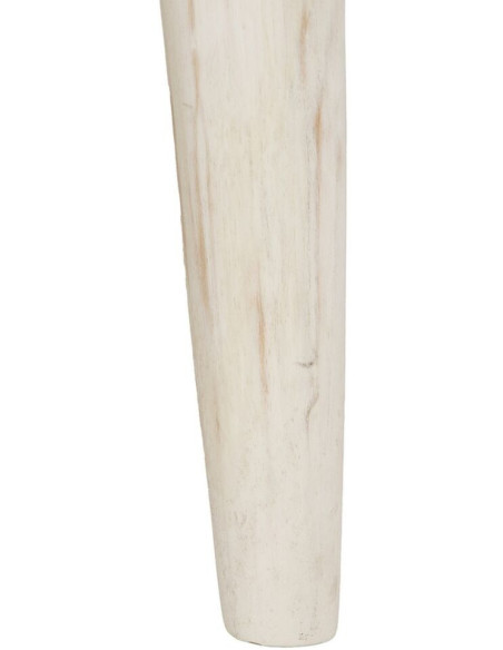 Grande Table basse originale Organique en Bois de suar Blanc crème Naturel Lugo - 7