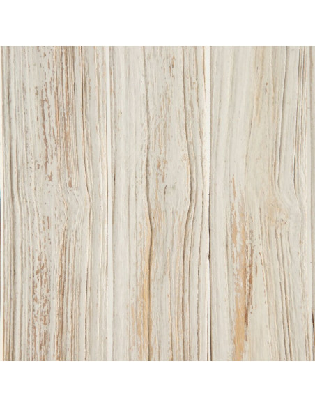 Console Bord de mer Rectangulaire en Bois de teck Blanc crème Arcos - 4