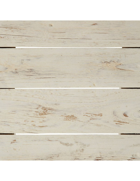 Banc bord de mer 2 places en Bois de teck Blanc crème Arcos - 3