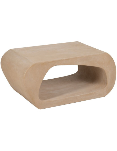 Grande Table basse originale Organique 1 niche en Bois MDF Sable Wilma - 1