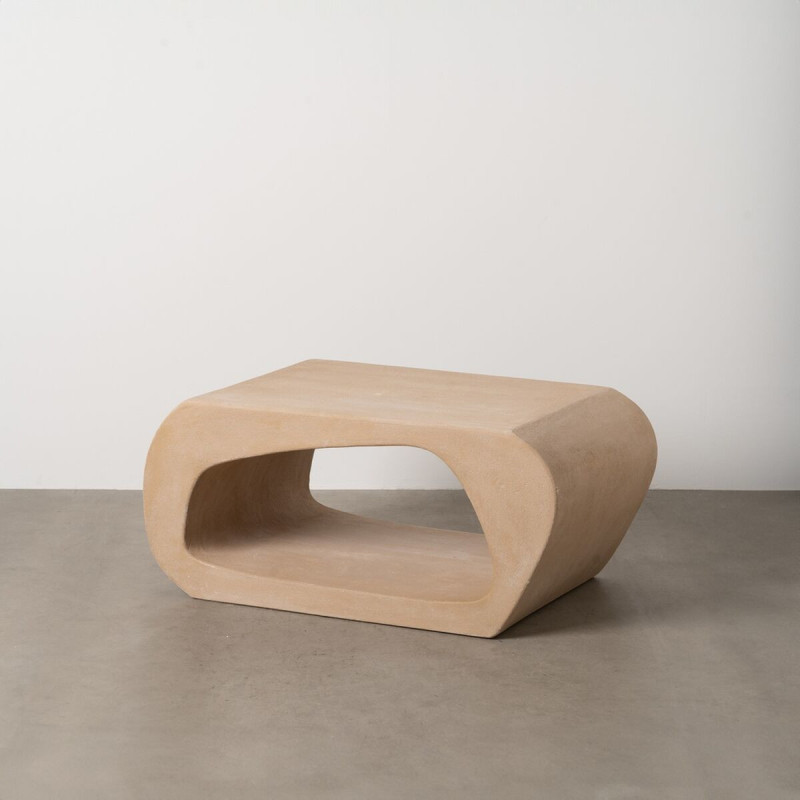 Grande Table basse originale Organique 1 niche en Bois MDF Sable Wilma - 2