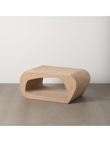 Grande Table basse originale Organique 1 niche en Bois MDF Sable Wilma - 2