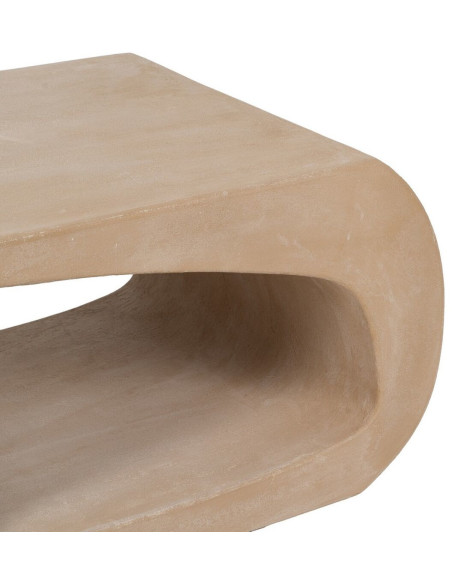 Grande Table basse originale Organique 1 niche en Bois MDF Sable Wilma - 5