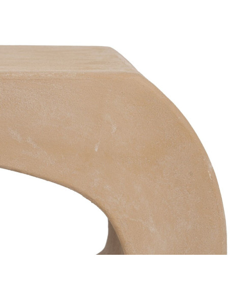 Grande Table basse originale Organique 1 niche en Bois MDF Sable Wilma - 6