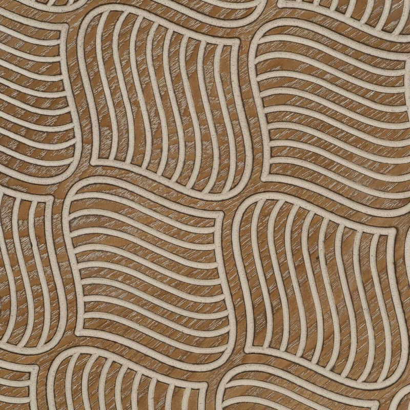 Grande Table d'appoint indienne Ronde en Bois de pin Naturel Sculpté Métal Noir Gata - 3