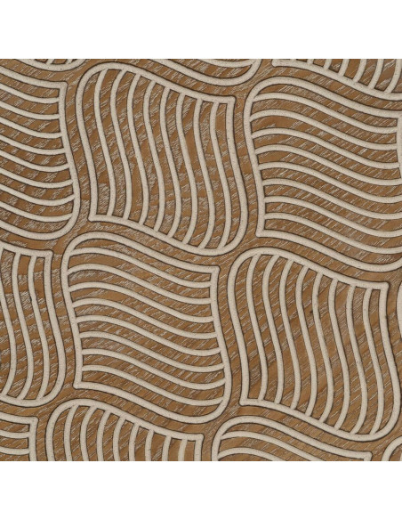 Grande Table d'appoint indienne Ronde en Bois de pin Naturel Sculpté Métal Noir Gata - 3