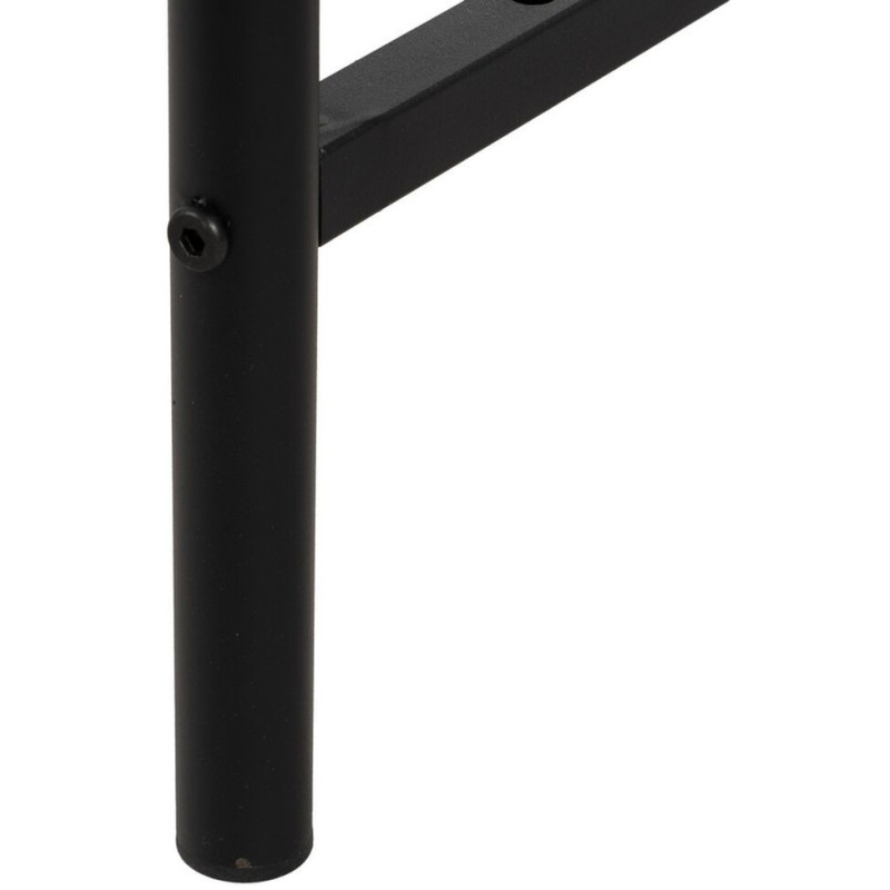 Grande Table d'appoint indienne Ronde en Bois de pin Naturel Sculpté Métal Noir Gata - 7