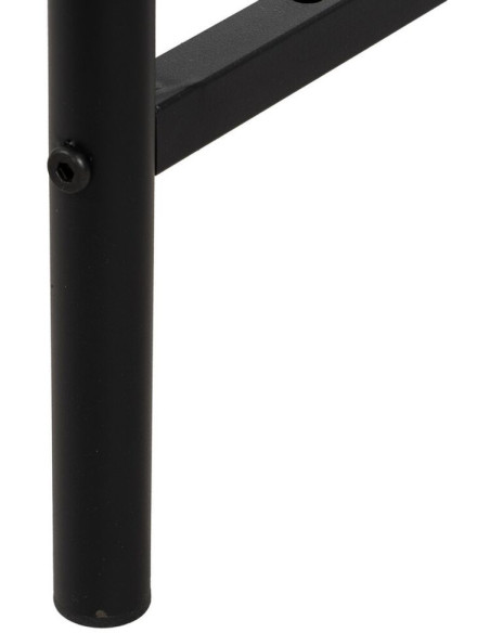 Grande Table d'appoint indienne Ronde en Bois de pin Naturel Sculpté Métal Noir Gata - 7