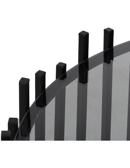 Table basse moderne Ronde en Verre Transparent Métal Noir Laudio (Lot de 2) - 3