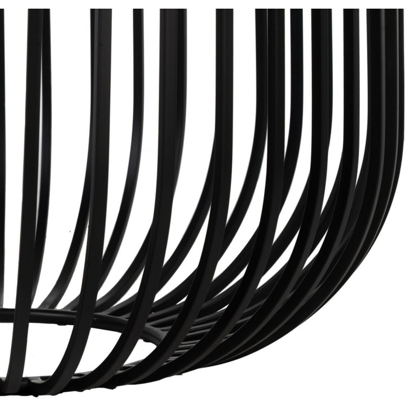 Table basse moderne Ronde en Verre Transparent Métal Noir Laudio (Lot de 2) - 6