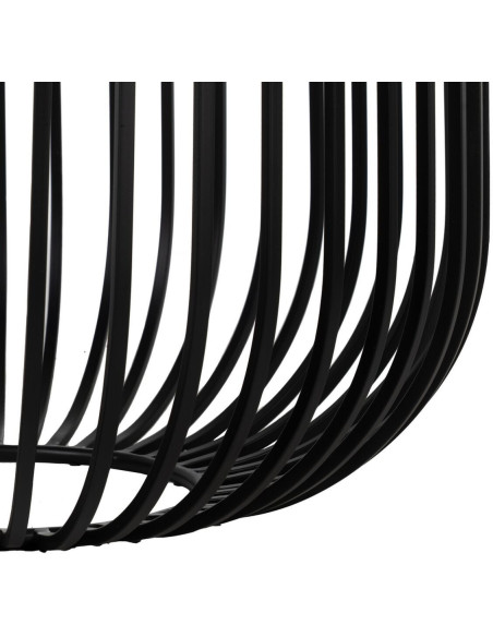 Table basse moderne Ronde en Verre Transparent Métal Noir Laudio (Lot de 2) - 6