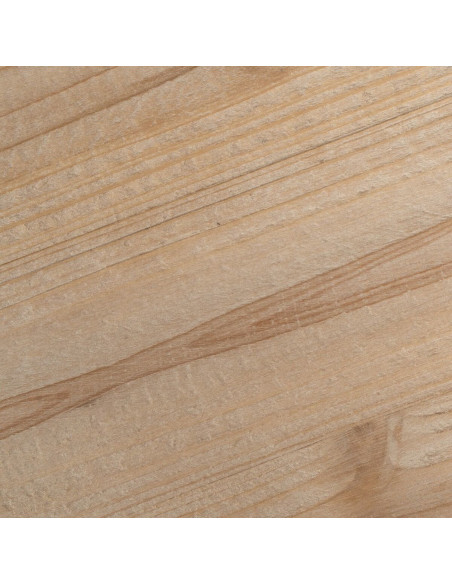 Grande Console Campagne chic Rectangulaire 1 étagère en Bois de sapin Blanc crème Vieilli Naturel Formentera - 7