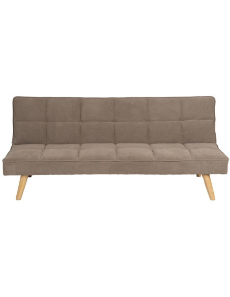 Grand Canapé moderne Convertible 3 places en Tissu Beige Bois Naturel Cervo - 4