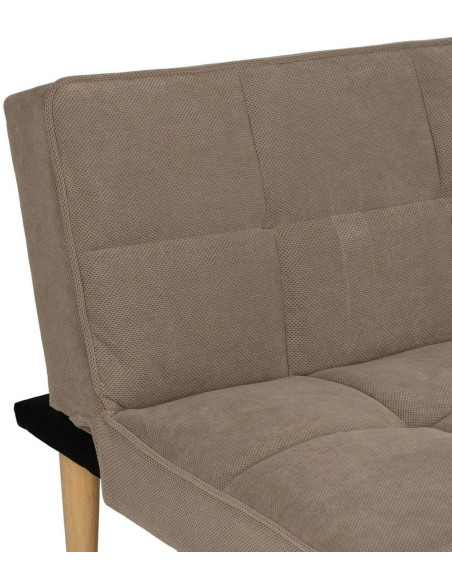 Grand Canapé moderne Convertible 3 places en Tissu Beige Bois Naturel Cervo - 6