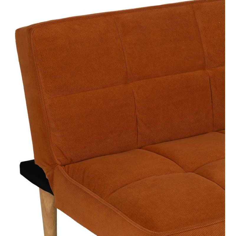 Grand Canapé moderne Convertible 3 places en Tissu Terracotta Bois Naturel Cervo - 6