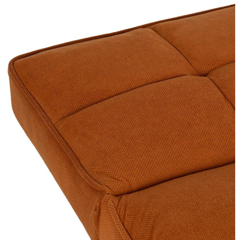 Grand Canapé moderne Convertible 3 places en Tissu Terracotta Bois Naturel Cervo - 7