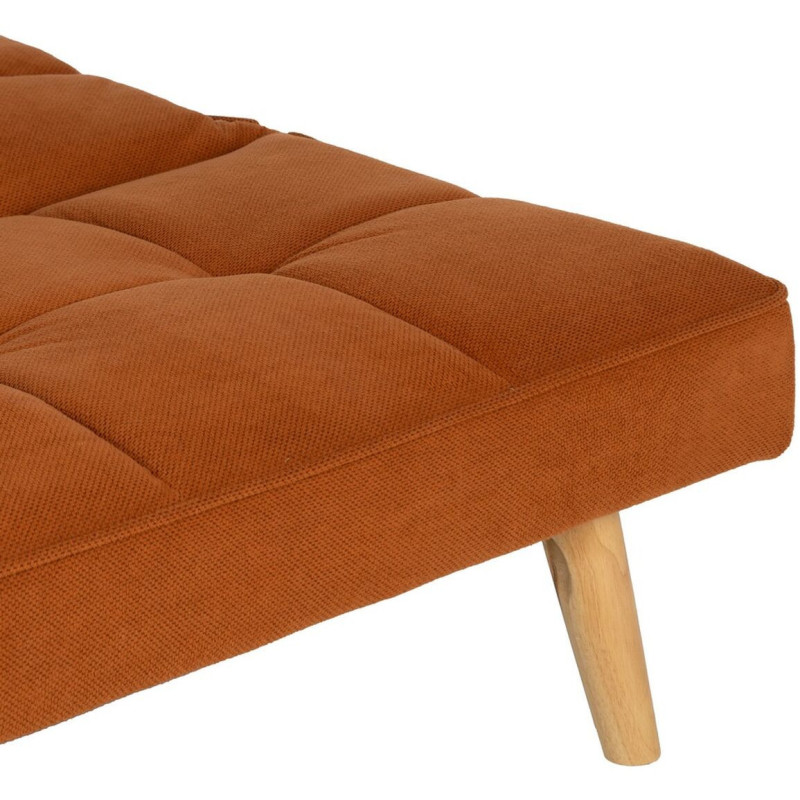 Grand Canapé moderne Convertible 3 places en Tissu Terracotta Bois Naturel Cervo - 8