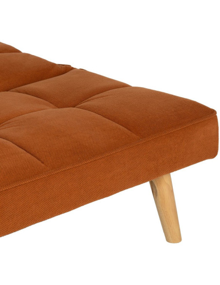 Grand Canapé moderne Convertible 3 places en Tissu Terracotta Bois Naturel Cervo - 8