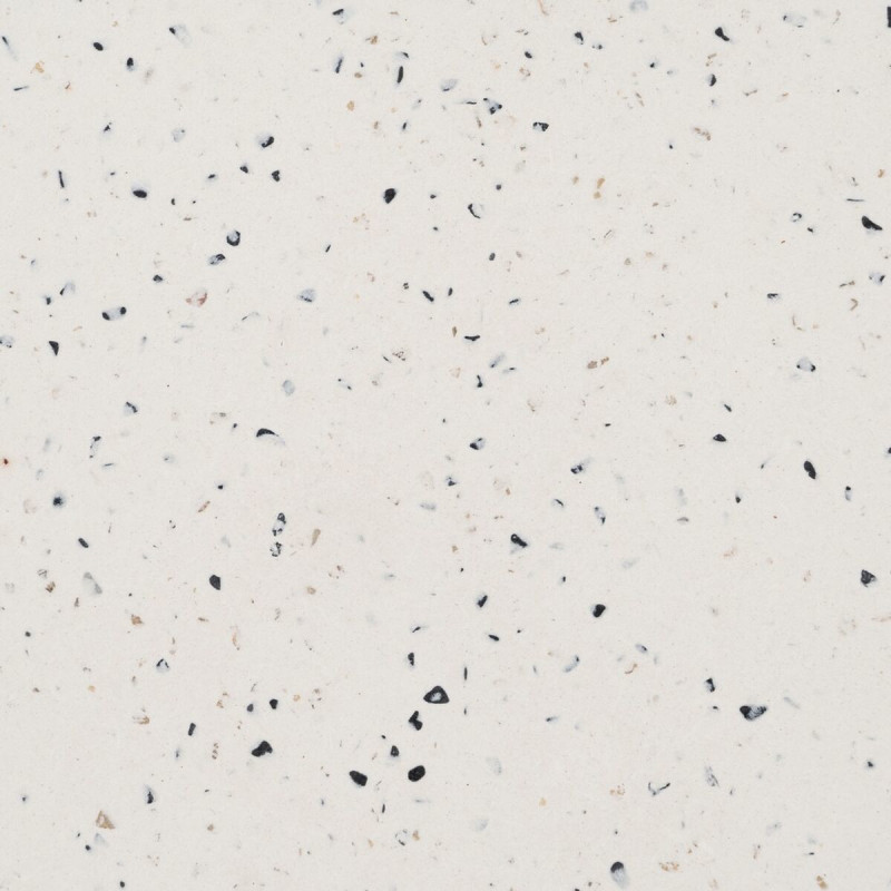 Table basse moderne chic Ronde en Fibre de magnésium Fibre de verre Blanc Effet terrazzo Noir Guimar - 3