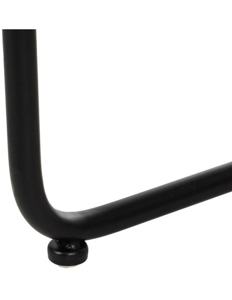 Table basse moderne chic Ronde en Fibre de magnésium Fibre de verre Blanc Effet terrazzo Noir Guimar - 7