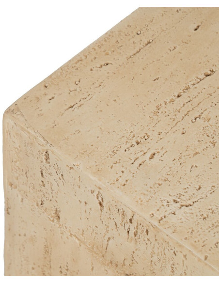 Table d'appoint moderne Carrée 1 niche en Fibre de magnésium Fibre de verre Beige Novelda - 3