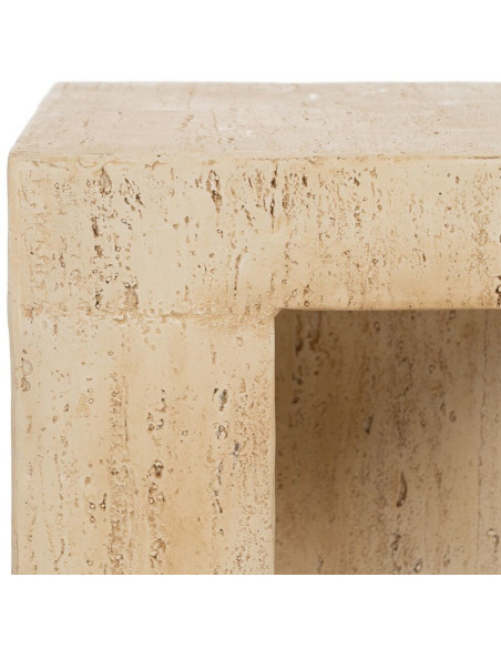 Table d'appoint moderne Carrée 1 niche en Fibre de magnésium Fibre de verre Beige Novelda - 6