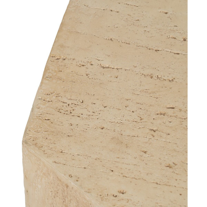 Table d'appoint moderne Hexagonale en Fibre de magnésium Fibre de verre Beige Novelda - 3