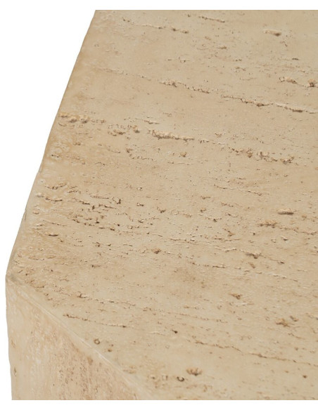 Table d'appoint moderne Hexagonale en Fibre de magnésium Fibre de verre Beige Novelda - 3