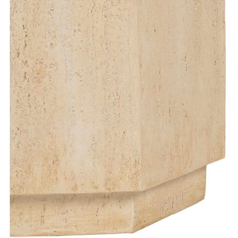 Table d'appoint moderne Hexagonale en Fibre de magnésium Fibre de verre Beige Novelda - 7