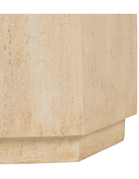 Table d'appoint moderne Hexagonale en Fibre de magnésium Fibre de verre Beige Novelda - 7