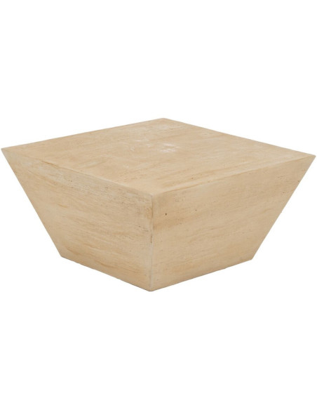 Table basse moderne Carrée en Fibre de magnésium Fibre de verre Beige Novelda - 1