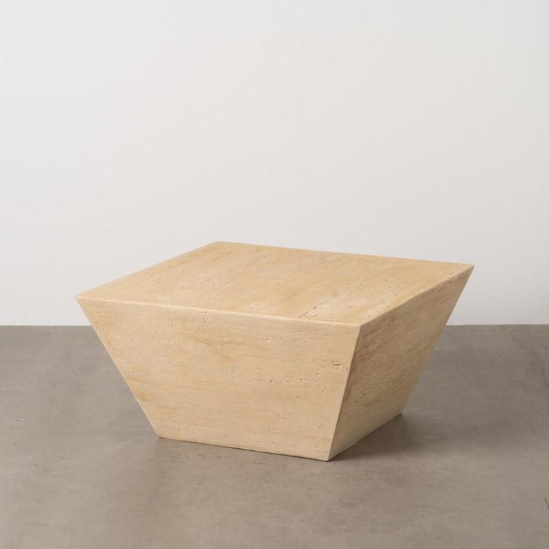 Table basse moderne Carrée en Fibre de magnésium Fibre de verre Beige Novelda - 2