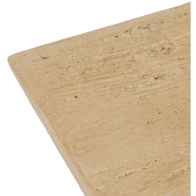 Table basse moderne Carrée en Fibre de magnésium Fibre de verre Beige Novelda - 3