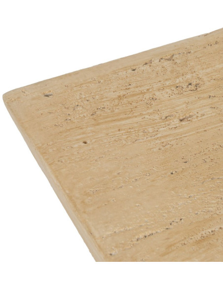 Table basse moderne Carrée en Fibre de magnésium Fibre de verre Beige Novelda - 3