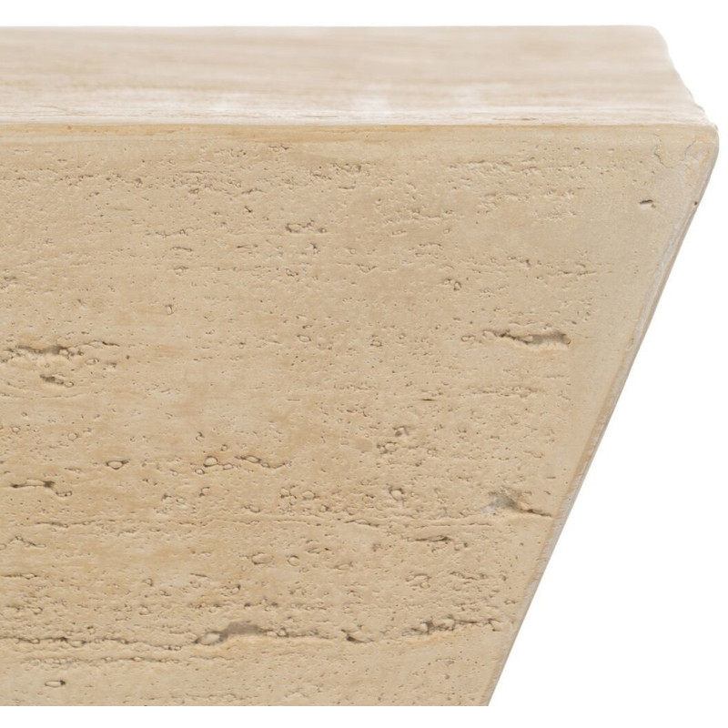 Table basse moderne Carrée en Fibre de magnésium Fibre de verre Beige Novelda - 5