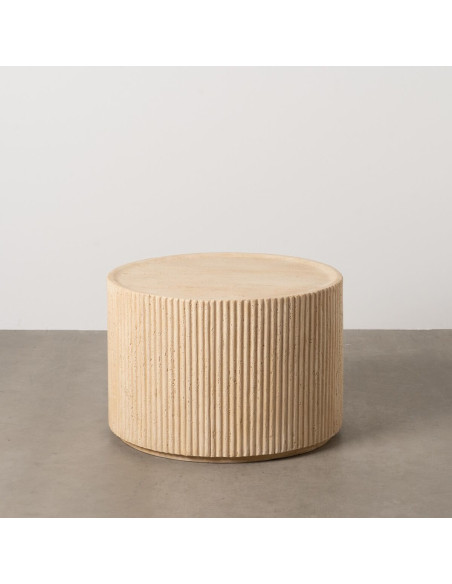 Table basse moderne Ronde en Fibre de magnésium Fibre de verre Beige Novelda - 2