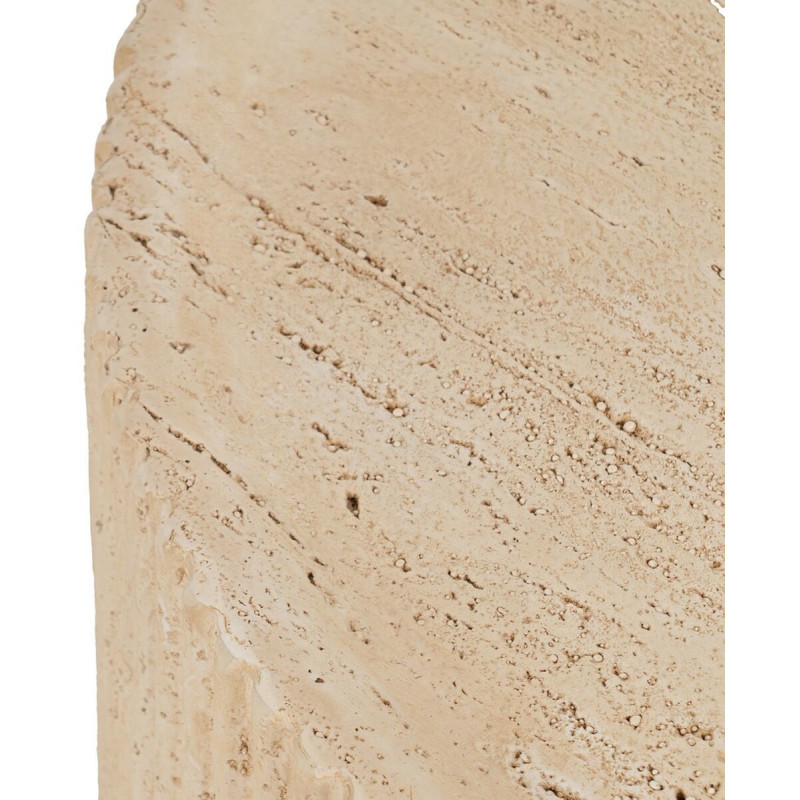 Table basse moderne Ronde en Fibre de magnésium Fibre de verre Beige Novelda - 3