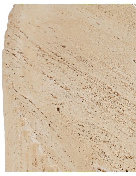 Table basse moderne Ronde en Fibre de magnésium Fibre de verre Beige Novelda - 3