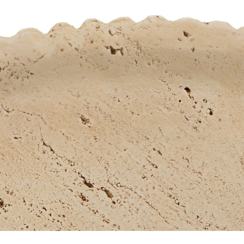 Table basse moderne Ronde en Fibre de magnésium Fibre de verre Beige Novelda - 4