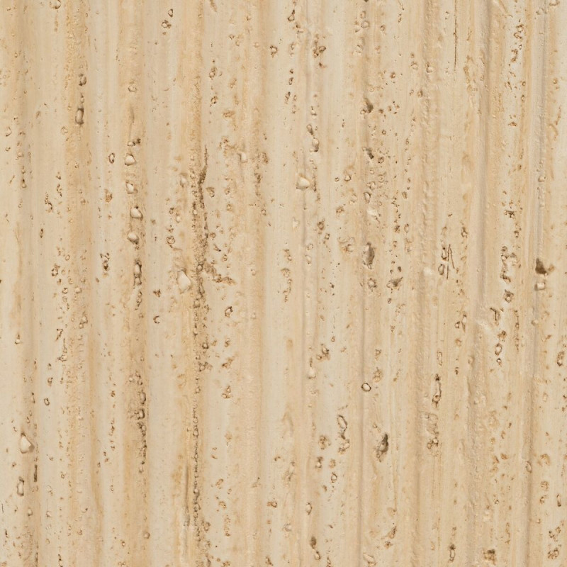 Table basse moderne Ronde en Fibre de magnésium Fibre de verre Beige Novelda - 5