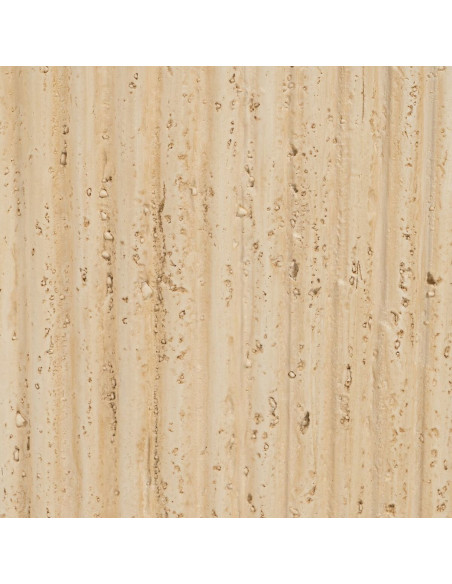 Table basse moderne Ronde en Fibre de magnésium Fibre de verre Beige Novelda - 5