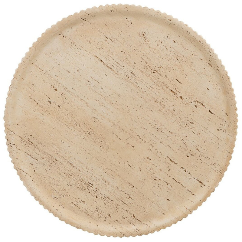 Table basse moderne Ronde en Fibre de magnésium Fibre de verre Beige Novelda - 7