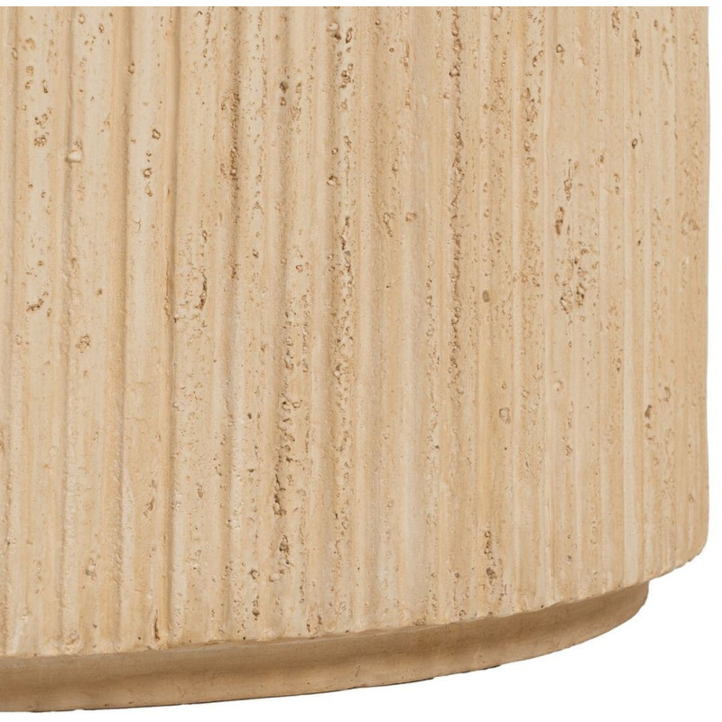 Table basse moderne Ronde en Fibre de magnésium Fibre de verre Beige Novelda - 8