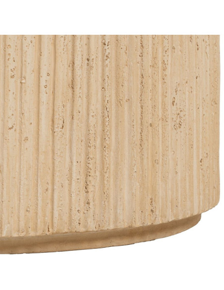 Table basse moderne Ronde en Fibre de magnésium Fibre de verre Beige Novelda - 8