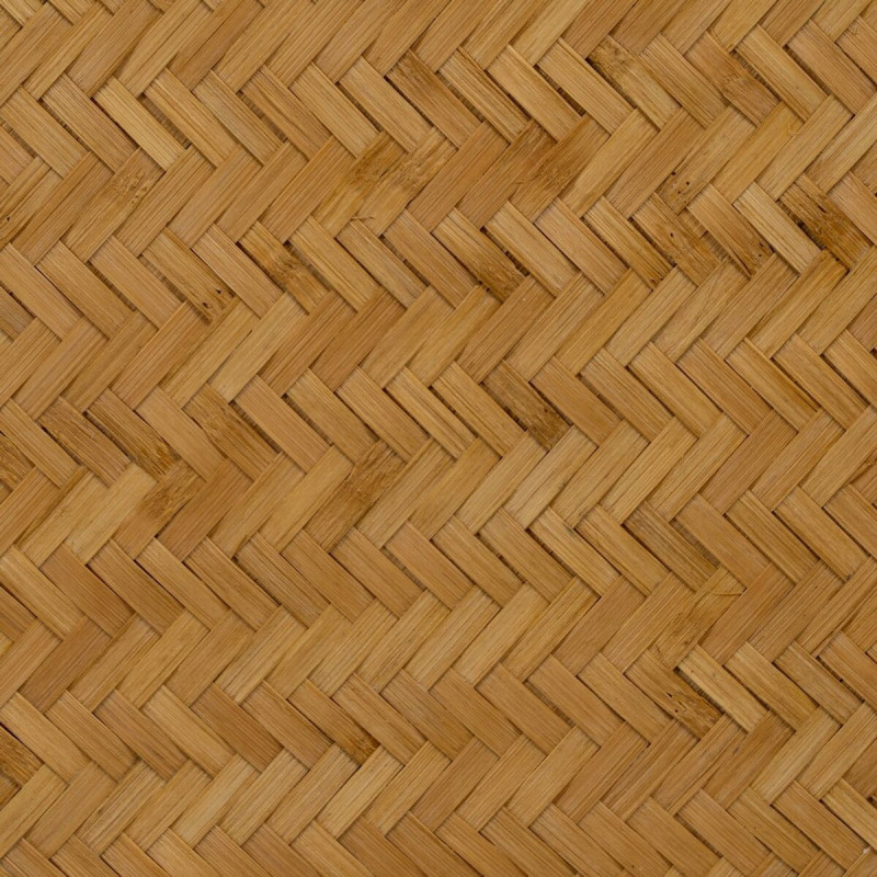 Table basse vintage Ovale 1 niche en Bambou Naturel Tressé Ratan - 4