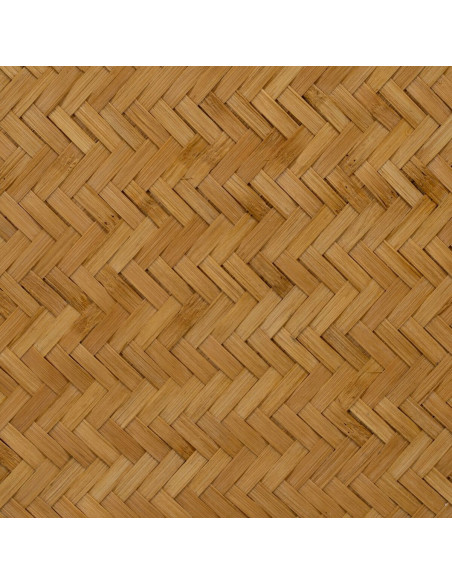 Table basse vintage Ovale 1 niche en Bambou Naturel Tressé Ratan - 4